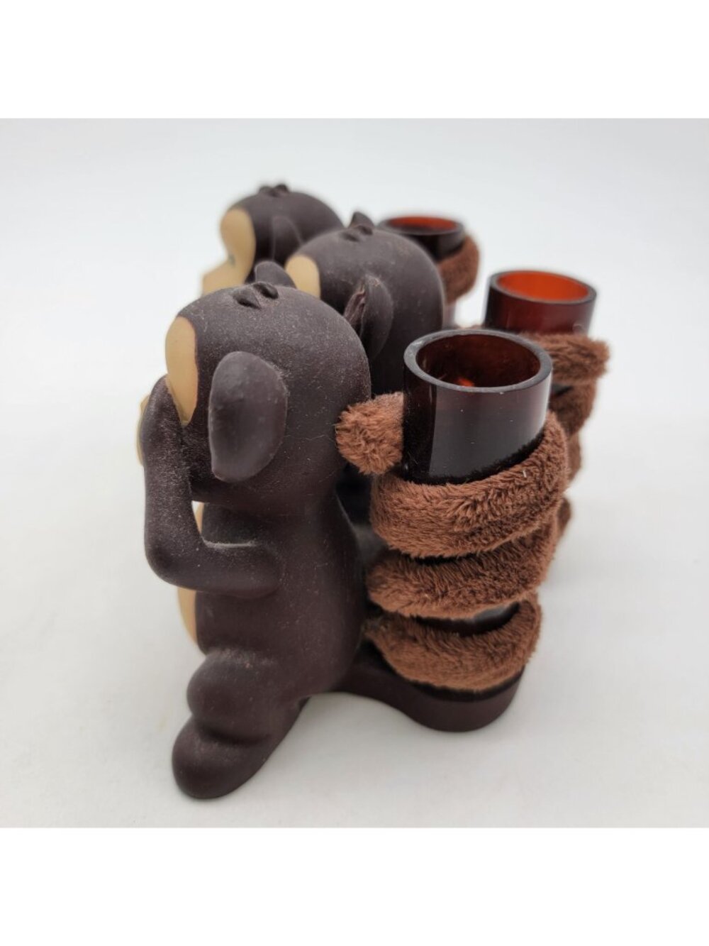 Three Wise Monkeys Candle Holder "See No Evil" Decor - Picture 5 of 8